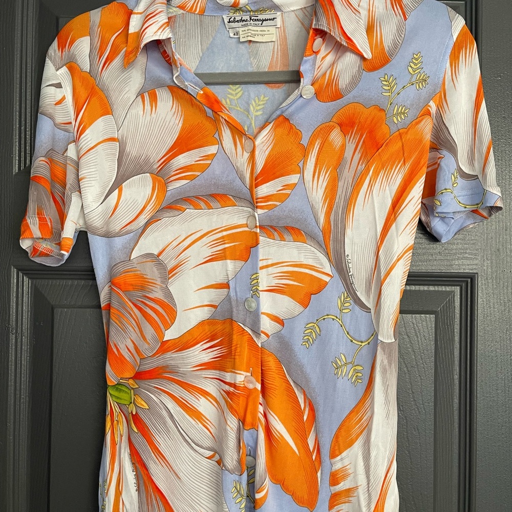 Salvatore Ferragamo Floral Blouse